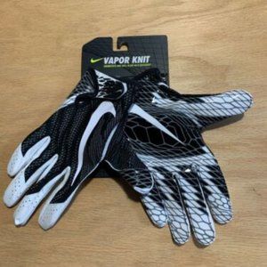 Nike Vapor Knit White & Black Adult Football Gloves